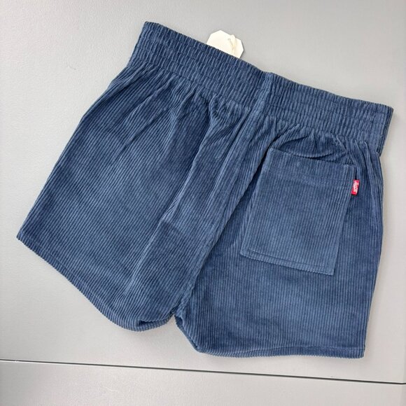 Hammie's women's 26 blue corduroy 70's style high waist mini shorts retro NWT - Picture 7 of 8